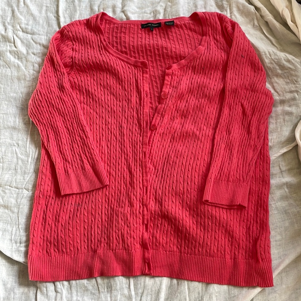 Women’s salmon cardigan. Excellent condition.